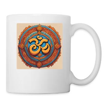 Yoga Chakra Om, Gift for Friends - Mug - white - Right
