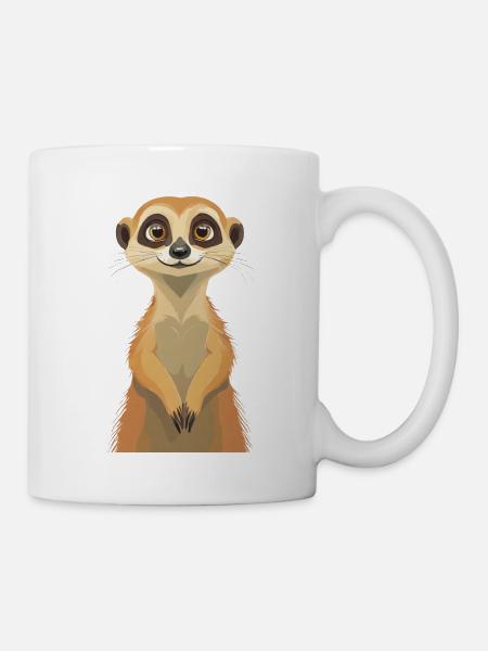 Erdmännchen - Tasse - Weiß