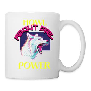 Alpha Femme She-Wolf Leader Pack Queen Girl Power - Mug - white - Right