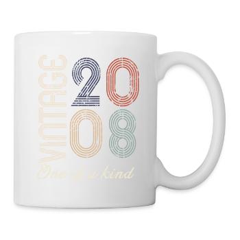 16e anniversaire 2008 - idée cadeau rétro Vintage - Mug blanc - blanc - Droite