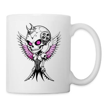 Crâne d’ange – Totenkopf Alien Engel FS0112 - Mug blanc - blanc - Droite