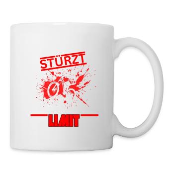 If you don't crash, you don't ride at the limit - Mug - white - Right