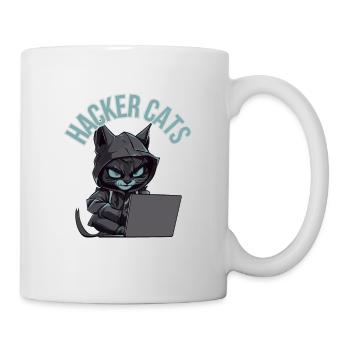 Hacker cats - Tasse - Weiß - Rechts