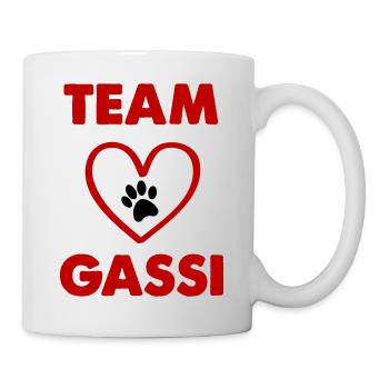 team gassi - Tasse - Weiß - Rechts
