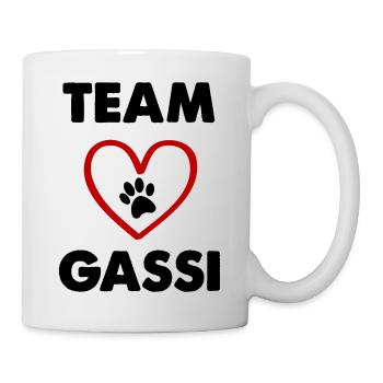 team gassi - Tasse - Weiß - Rechts