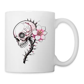 Sakura Skull // Skull Cherry Blossom FS0146 - Mug - white - Right