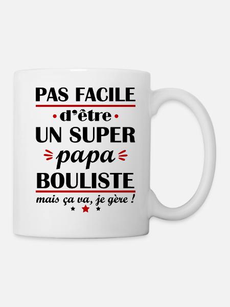 Pas facile super papa bouliste, fête des pères - Mug blanc - blanc