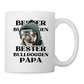 BESTER BULLDOGGEN PAPA Hund BULLDOGGE Hunde - Tasse - Weiß - Rechts