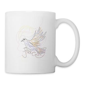 Friedenstaube - Tasse - Weiß - Rechts