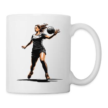 Handballerin Streetwear Ikonischer Style - Tasse - Weiß - Rechts