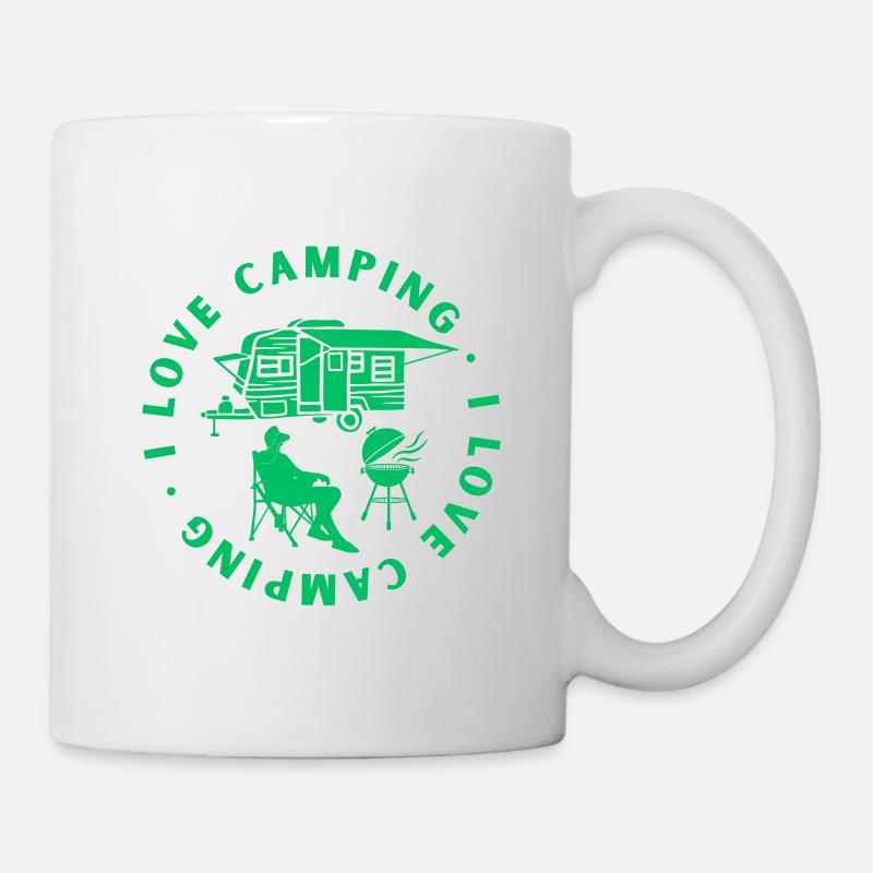 i love camping i love camping - Tasse - Weiß