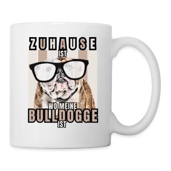 LA MAISON EST LÀ OÙ MON BOULEDOGUE EST CHIEN CHIENS - Mug blanc - blanc - Droite