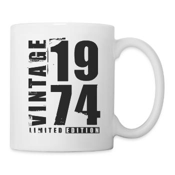 Vintage 1974 Vintage Born Birthday Gift - Mug - white - Right