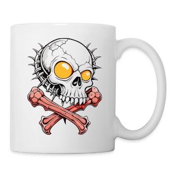 Bacon and Egg Skull // Speck & Ei Totenkopf FS0156 - Mug - white - Right