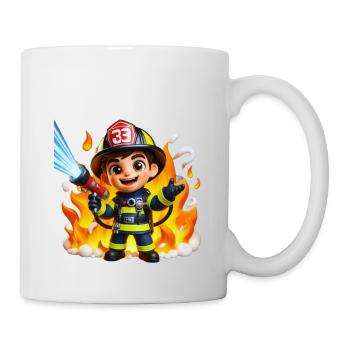 Feuerwehrmann - Tasse - Weiß - Rechts