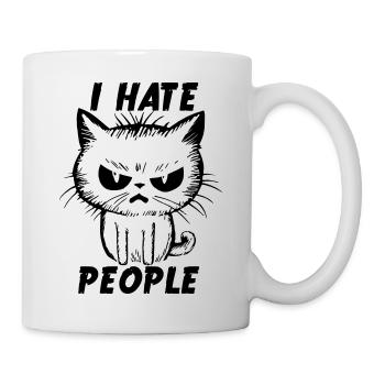 I hate people Shirt - Mug - white - Right