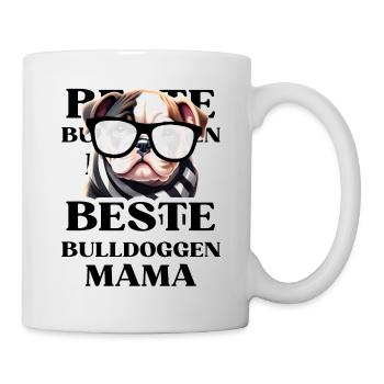 BESTE BULLDOGGEN Mama Hund BULLDOGGE Hunde - Tasse - Weiß - Rechts
