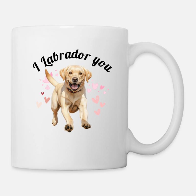 I labrador you - mignon labrador retriever - Mug blanc - blanc
