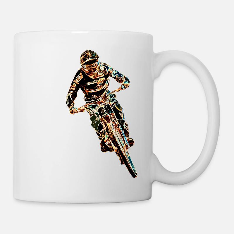 MTB MTB bergab - Tasse - Weiß