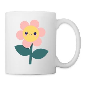 Fleur - Mug blanc - blanc - Droite