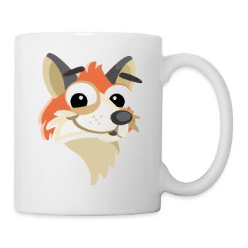 Fox Head Face - Mug - white - Right