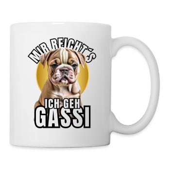 I'M GOING FOR A WALK - BULLDOG DOG DOGS - Mug - white - Right
