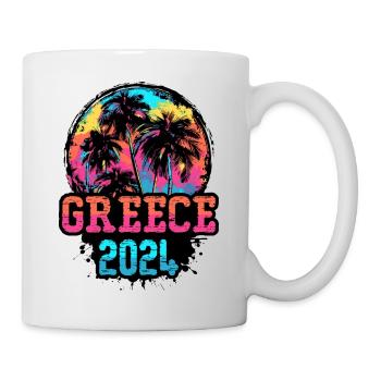 Greece 2024 Team Palm Trees Multicolored - Mug - white - Right