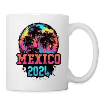 Mexiko 2024 Team Palmen Bunt - Tasse - Weiß - Rechts