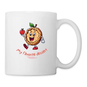 Dessert fourré en forme de tarte aux pommes - Mug blanc - blanc - Droite