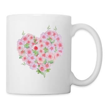Floral heart - Mug - white - Right