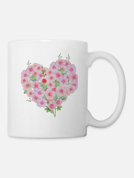 Floral heart - Mug - white