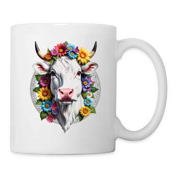 VACHE FLEURIE - Mug blanc - blanc - Droite