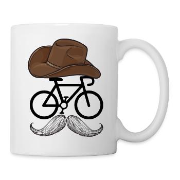 Hipster-Radfahrer - Tasse - Weiß - Rechts