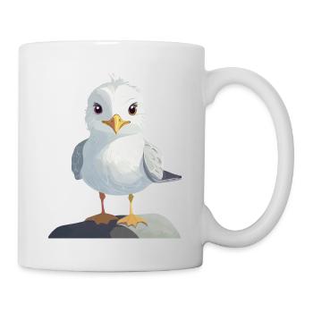 niedliche Möwe - Tasse - Weiß - Rechts