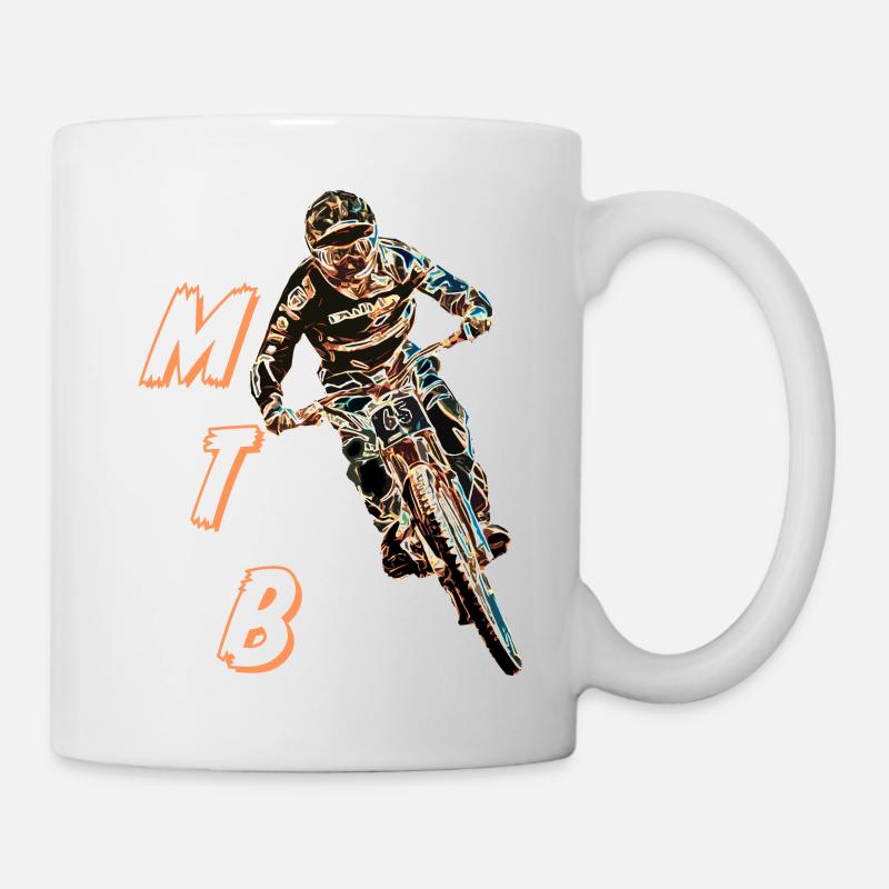 vtt descente - Mug blanc - blanc