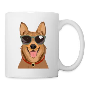 Dog with sunglasses - Mug - white - Right