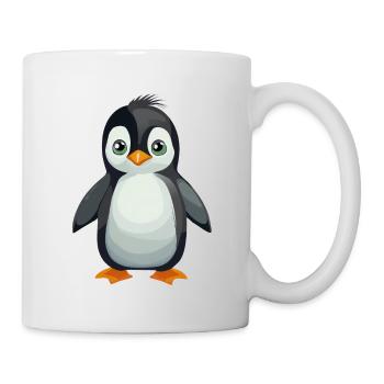Pinguin - Tasse - Weiß - Rechts