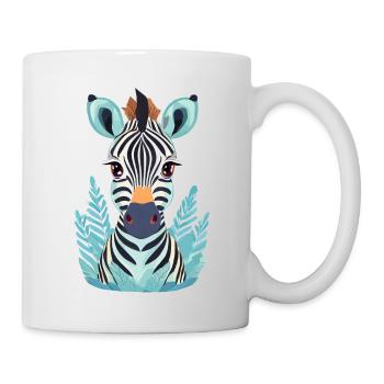 Zebra - Tasse - Weiß - Rechts