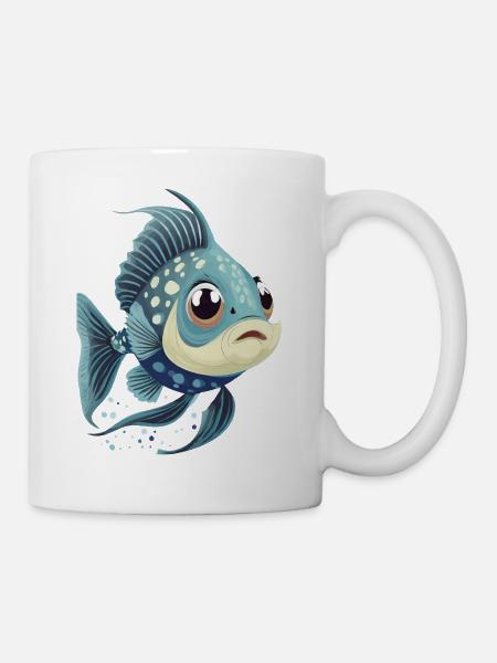 Niedlicher Fisch - Tasse - Weiß