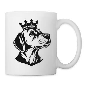 Chien avec côté couronne - Mug blanc - blanc - Droite