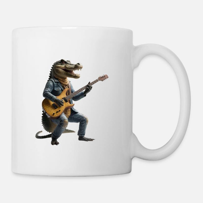 Crocodile Guitar - Mug - white