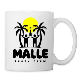 Malle Party Crew Mallorca Saying - Mug - white - Right