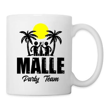 Malle Party Team Urlaub Mallorca - Tasse - Weiß - Rechts