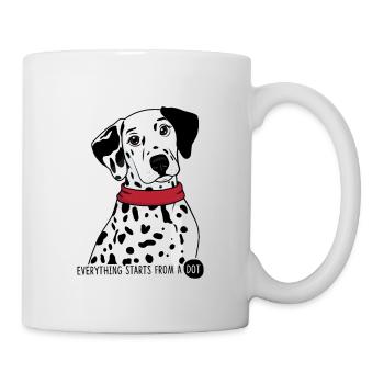 Dalmatiner Punkt Liebhaber Geschenk Hunde - Tasse - Weiß - Rechts
