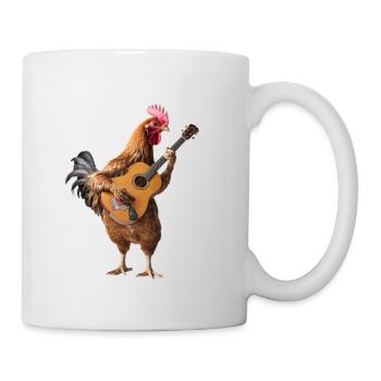 Rooster Hen Gitarre - Tasse - Weiß - Rechts