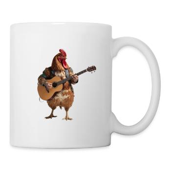 Rooster Hen Gitarre - Tasse - Weiß - Rechts