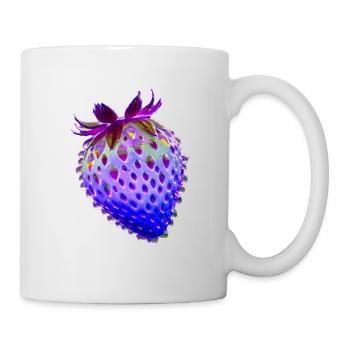 Strawberry.Blue Strawberry,Water Drops,Glass - Mug - white - Right