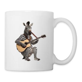 Zebra Guitar Pferd - Tasse - Weiß - Rechts
