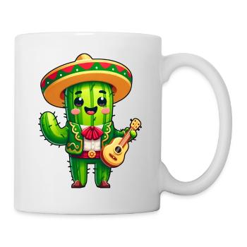 Cinco de Mayo Cactus Mariachi Guitarist - Mug - white - Right