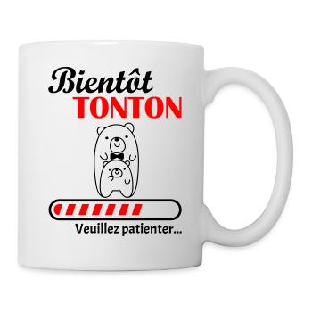 Bientôt Tonton, futur oncle, annonce grossesse - Mug blanc - blanc - Droite